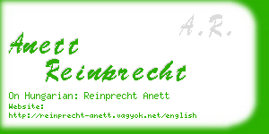 anett reinprecht business card